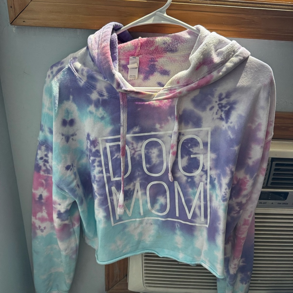Size small dog mom crop hoodie